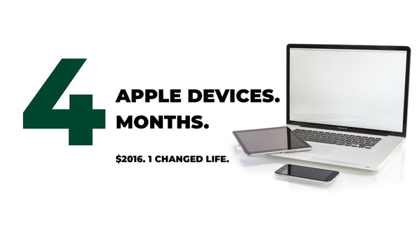 4 Apple devices. 4 months. $2016. 1 changed life. - CompAsia