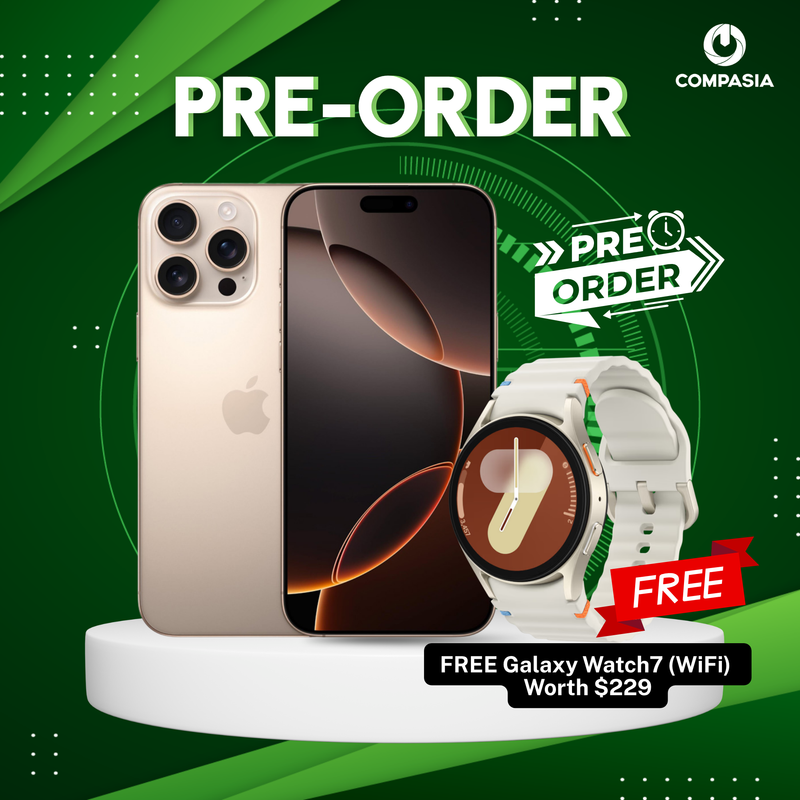 [PRE-ORDER] iPhone 16 Pro Max + Galaxy Watch 7 (WiFi)