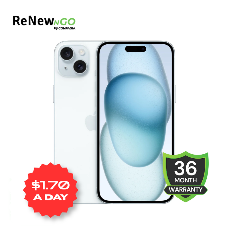 Pay Monthly with RenewNGo - iPhone 15 Plus