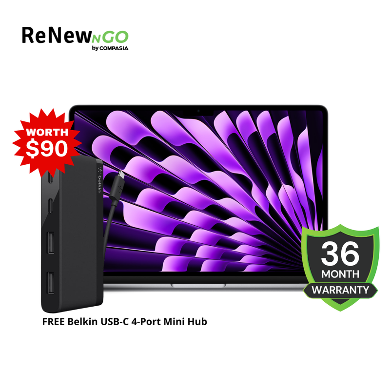 MacBook Air 15" M2 8-Core CPU & 10-Core GPU (2023) (ReNewNGo)
