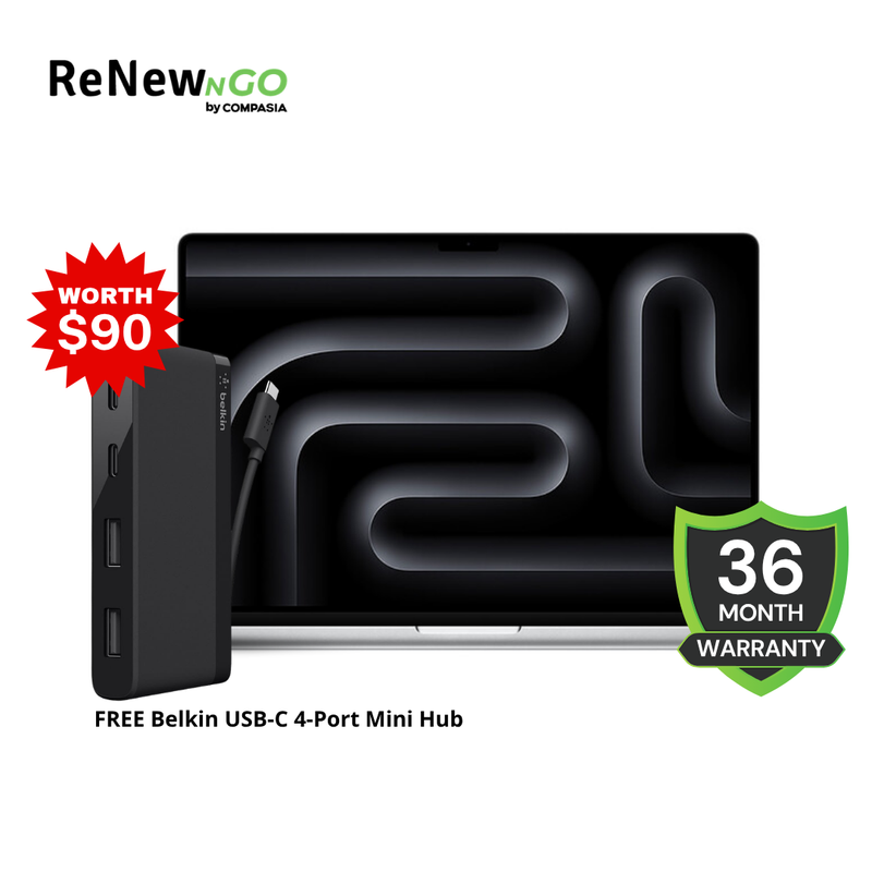 MacBook Pro 14" M4 Pro 12-Core CPU and 16-Core GPU (2024) (ReNewNGo)