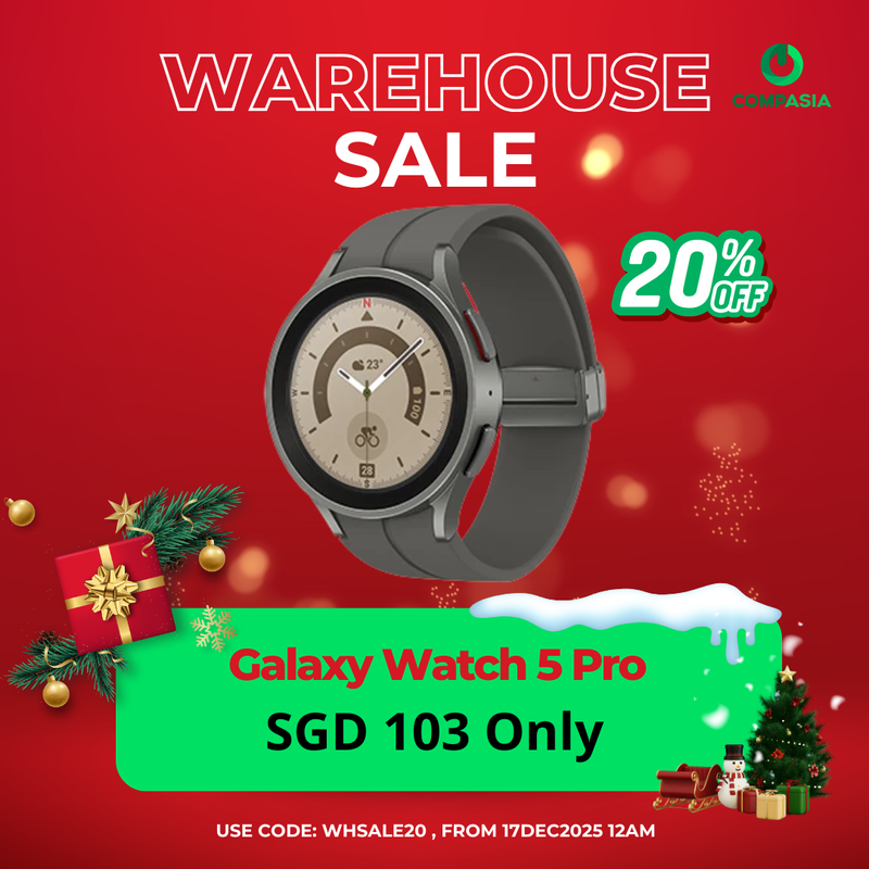 *20% OFF* Galaxy Watch5 Pro (Bluetooth) [Only $103, Use Code: WHSALE20, 17-18 DEC]