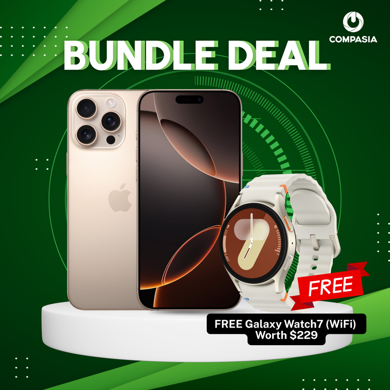 [BUNDLE DEAL] iPhone 16 Pro Max + Galaxy Watch 7 (WiFi)