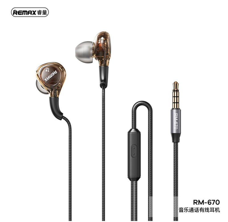 Remax Wired Earphone RM-670 - CompAsia | Original secondhand devices at prices you'll love.